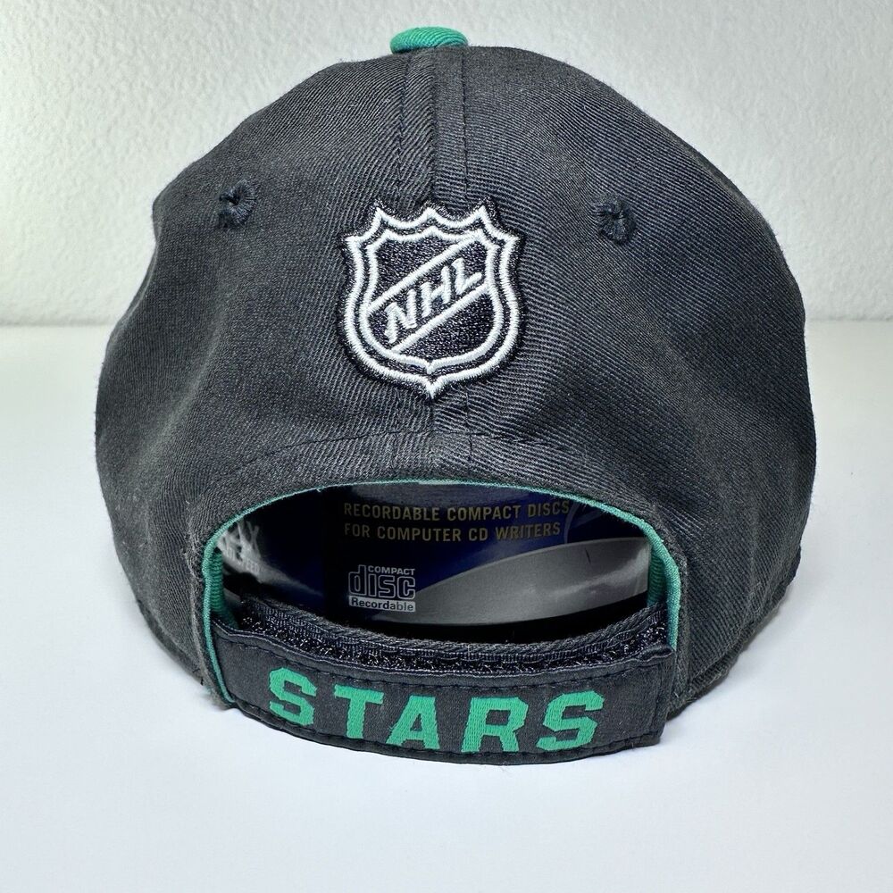 Dallas Stars NHL Youth Adjustable Strapback Hat Black Green Logo Cap Kids Hockey - Picture 4 of 13